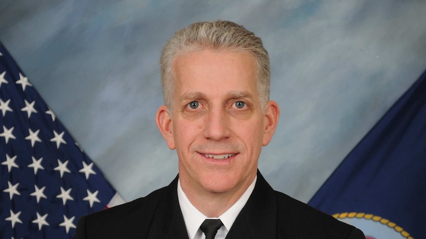 Retired Rear Admiral Bruce Loveless in portrait photograph