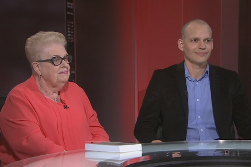 Margaret Bell from the Mount Druitt Learning Ground and David Hawes from the University of Sydney on Lateline's set