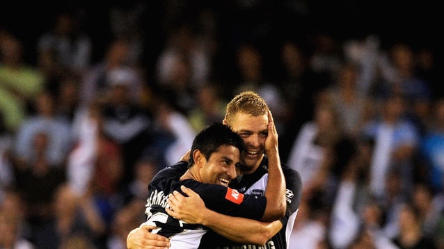 Hernandez and Allsopp share an embrace