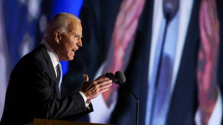 President-elect Joe Biden delivers his victory speech.