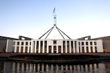 A wide image of Parliament House in Canberra.