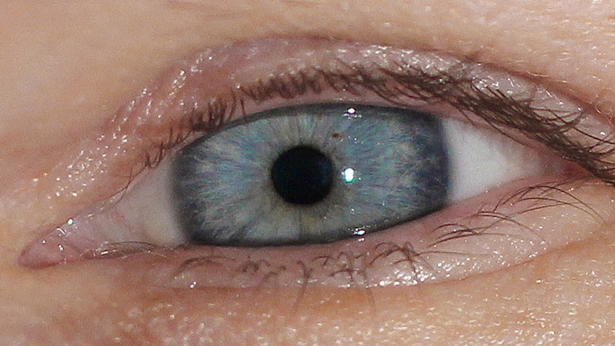 A close-up of a human eye