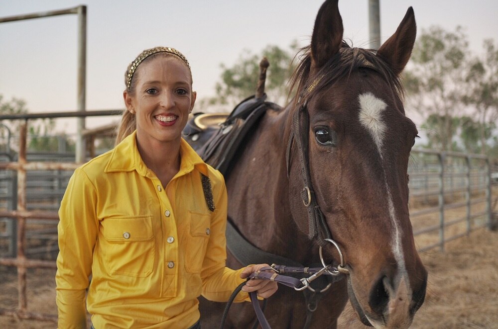 Dare devil trick riding wows crowd at remote Fitzroy Crossing Rodeo ...