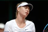 Maria Sharapova during her loss at the French Open