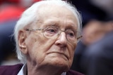 Ex-Auschwitz guard, Oskar Groening listens to the verdict of his trial in Lueneburg, Germany.