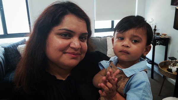 Feroza Arshad and son Hashim