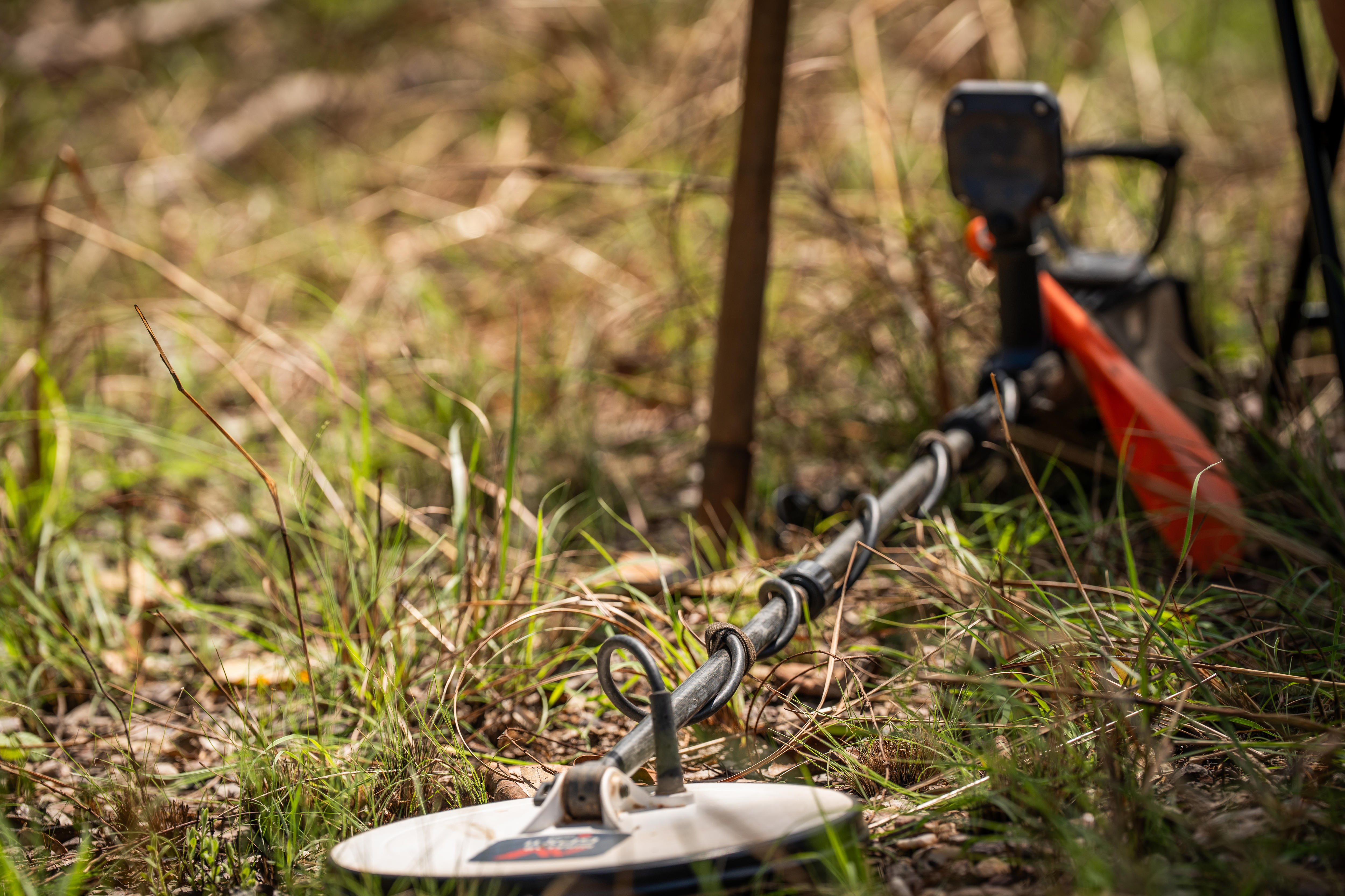 A detector used for prospecting on the ground in the bush
