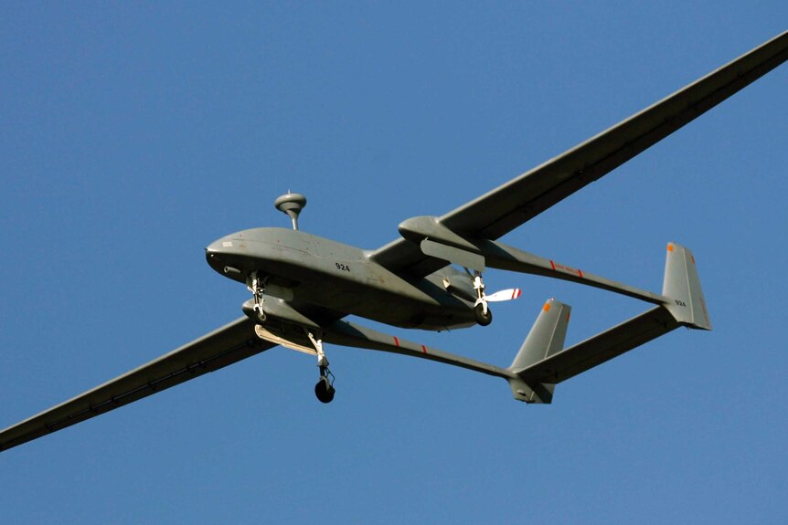 An Israeli-made Heron unmanned aerial vehicle