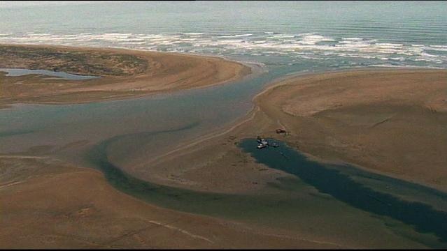 The mouth of the Coorong in South Australia