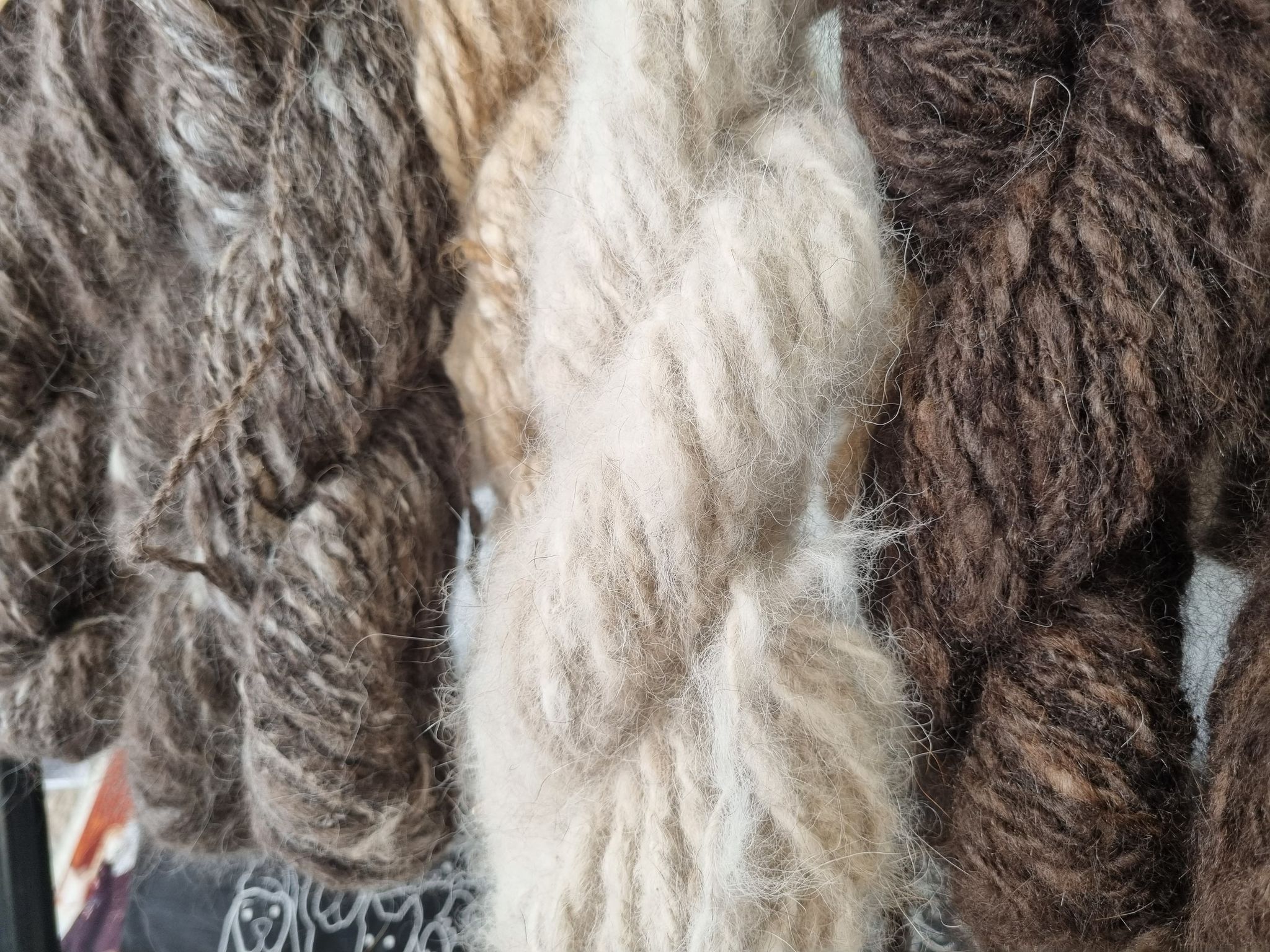 Pet fur conservator Marion Wheatland spins dog fur into yarn, keeping