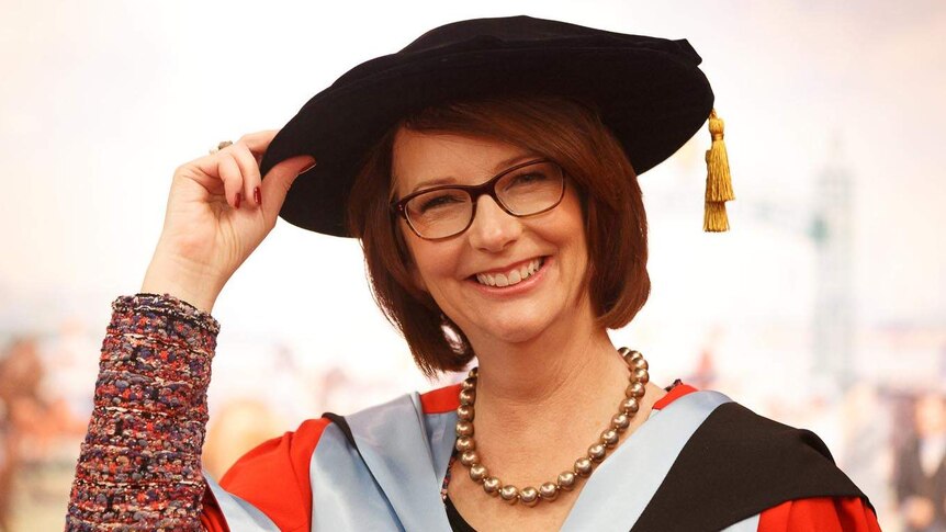 Former PM Julia Gillard gets honorary degree from Victoria University