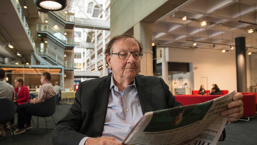 Former NSW Supreme Court judge Anthony Whealy at the ABC studios in Sydney.