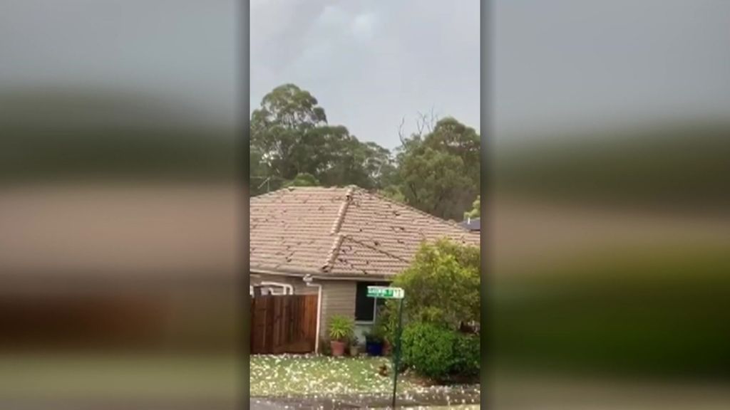 Giant hail punched through roofs near Brisbane - ABC News