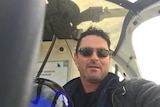 Pilot inside helicopter