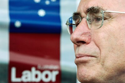 John Howard preparing to vote in the 2007 Federal election