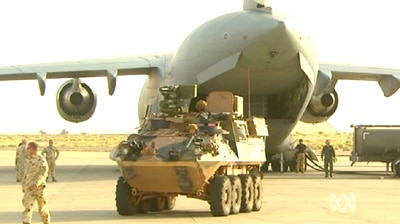 Australian troop carrier in Iraq.