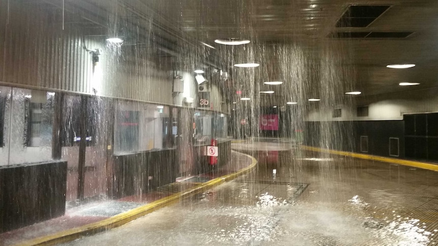 An "internal flooding problem" causes flooding at the Queen Street bus station