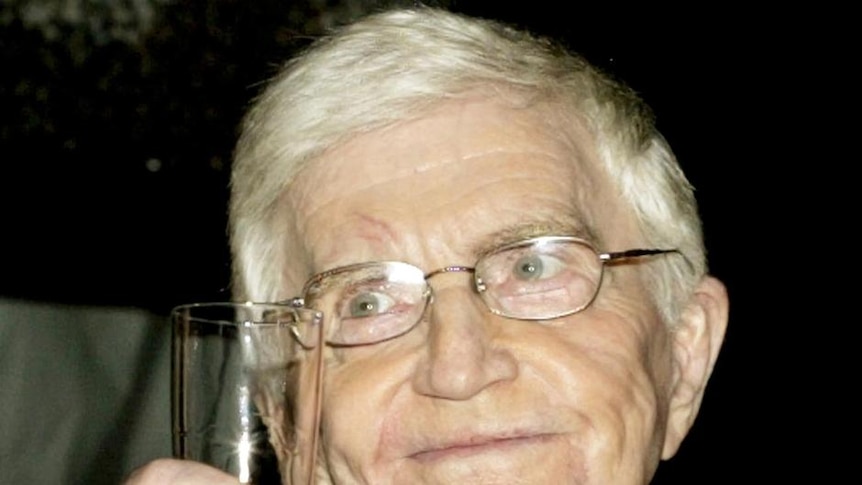 Director Blake Edwards accepts a toast made in his honour
