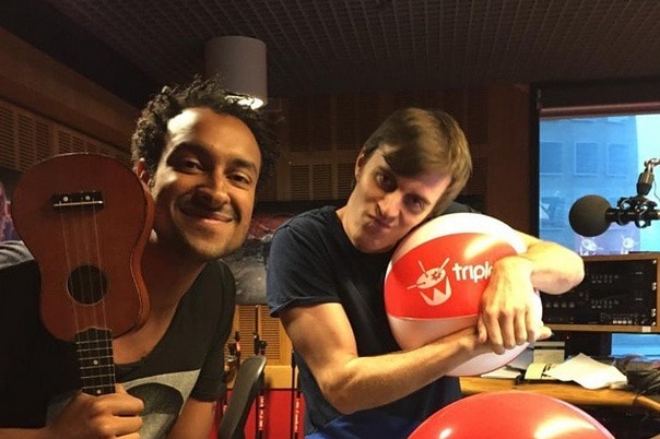 Matt Okine and Alex Dyson at the pointy end of the Hottest 100 countdown.