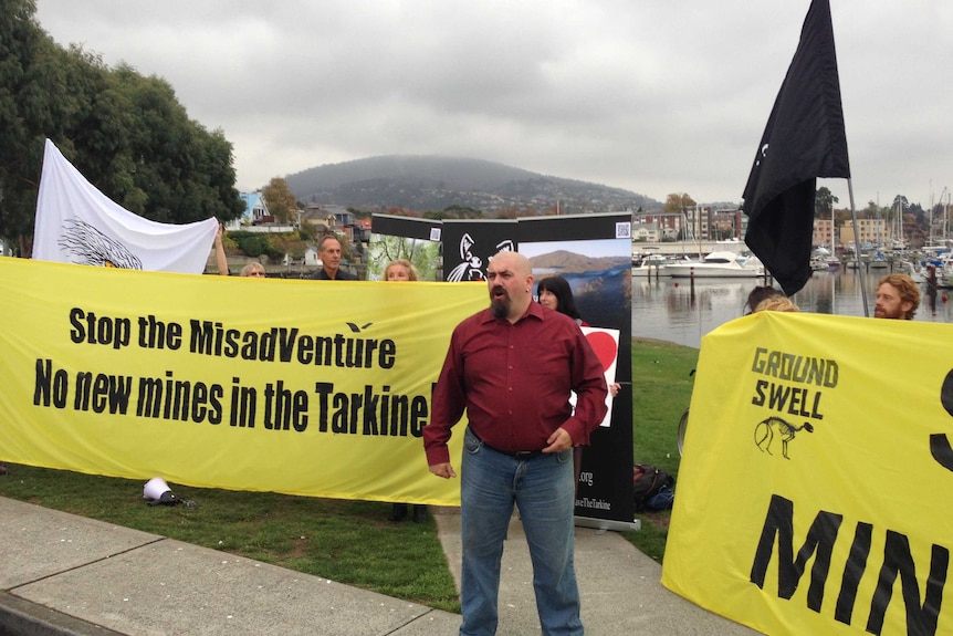 Protesters are calling for Venture Minerals to ditch plans to mine in the Tarkine.