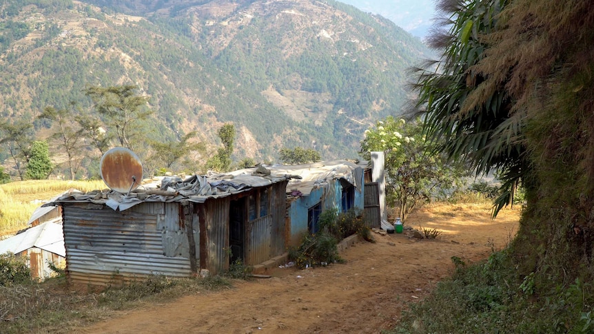 A house in the village of Bhotechaur.