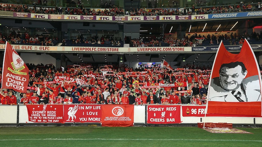 Fans packed the MCG to watch Liverpool and Melbourne