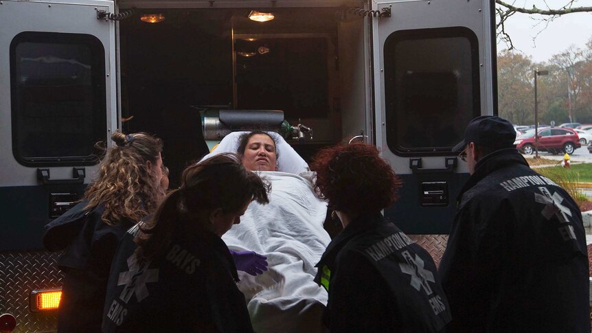 Woman goes into labour during Hurricane Sandy