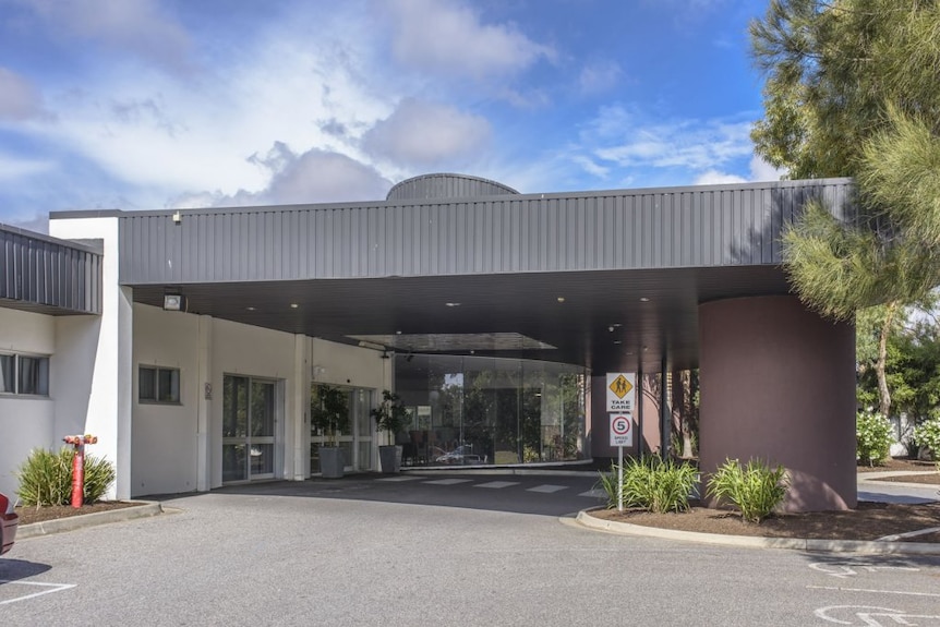 The entrance to The Vales aged care facility at Morphett Vale.