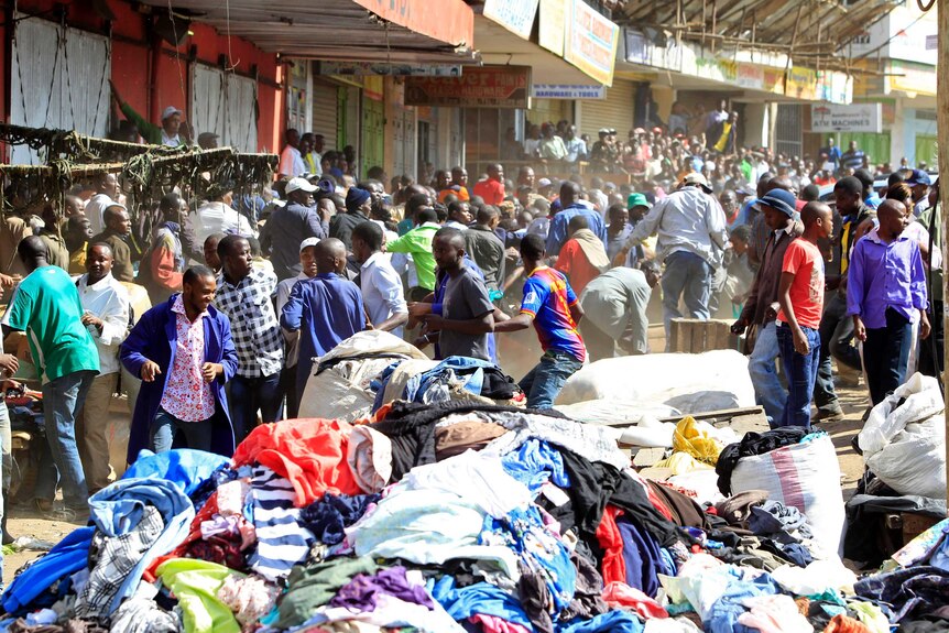 Scene of twin blasts in Nairobi