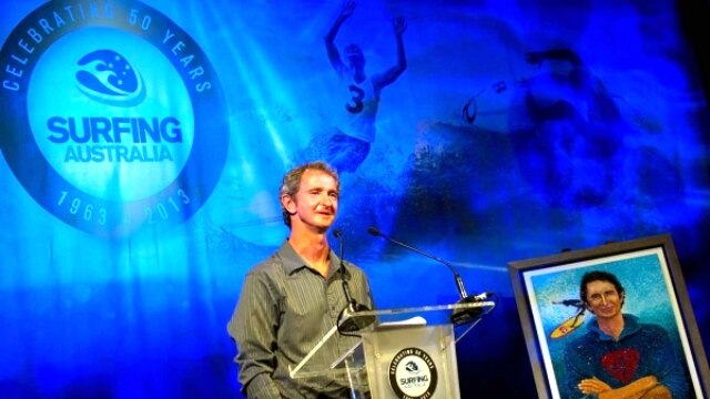 Newcastle's Mark Richards at the Surfing Australia awards in Sydney last night.