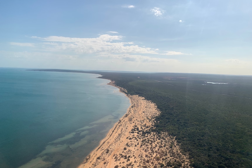 Aerial photo of Groote Eylandt coast line.