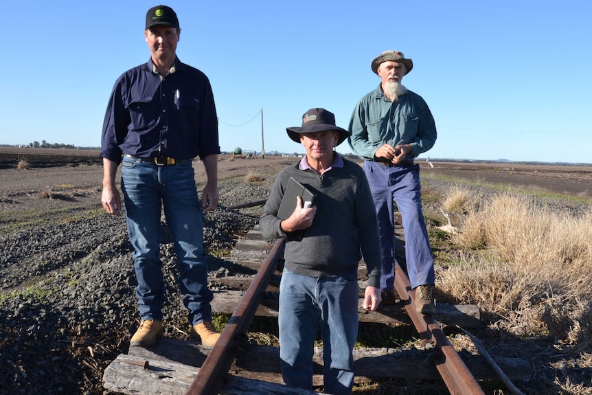 Condamine floodplain farmers (L-R) Jason Mundt, Brett Kelly and Wayne Saal.