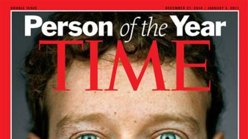 Cover of Time magazine showing Facebook founder Mark Zuckerberg as Person of the Year