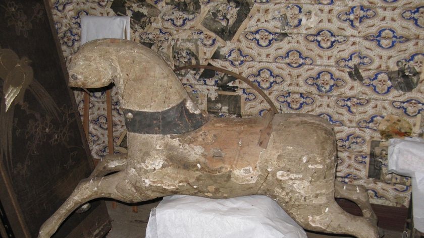Rocking horse, 1815 discovered in Woolmers' Estate attic, Tasmania