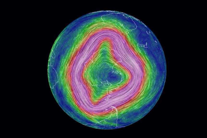 map of polar vortex