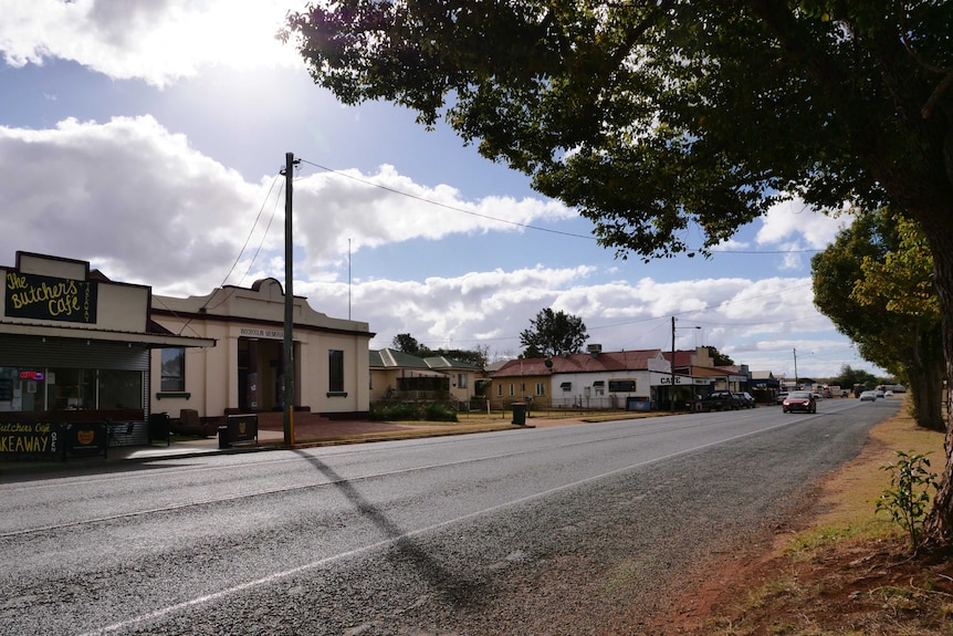 The town of Wooroolin, about three hours north-west of Brisbane.