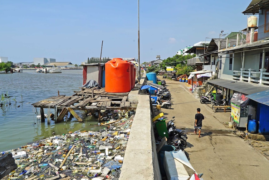 A seawall in Jakarta