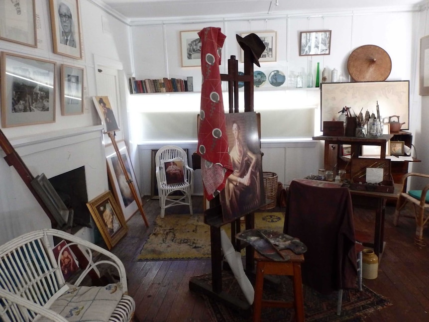 Artist studio at Dobell House.