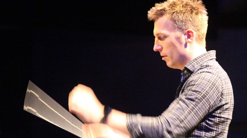 Conductor Nicholas Buc at a rehearsal for Close Encounters of the Third Kind in Concert.