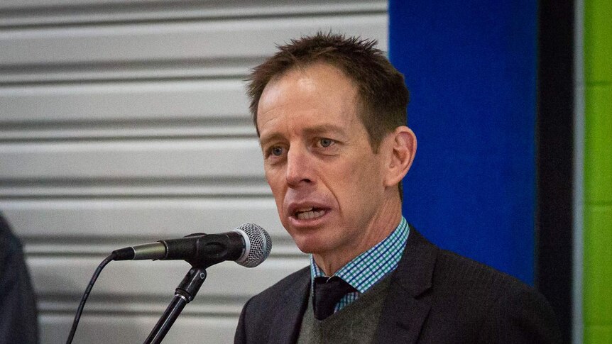 ACT Corrections Minister Shane Rattenbury speaks at a prison NAIDOC event.