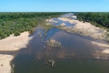 Aerial photo of Mitchell River in far north Queensland.