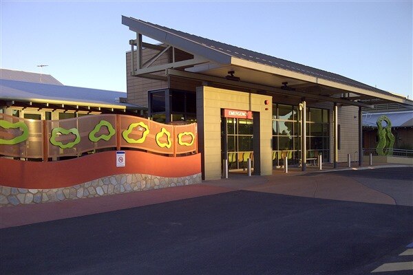 The front of the Kalgoorlie Health Campus Emergency Department entrance