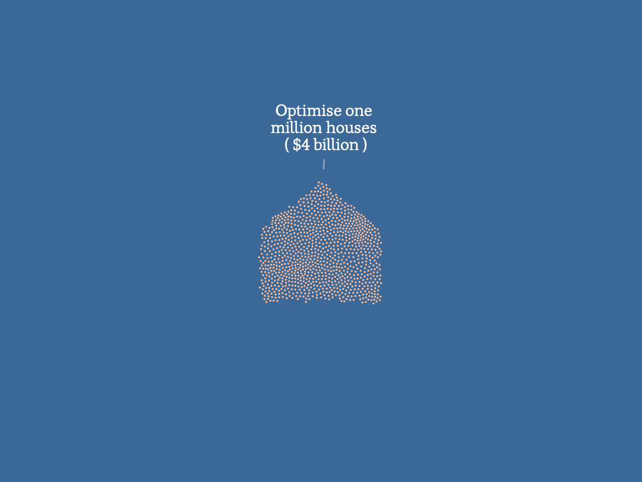 Optimise 1 million houses: $4 billion