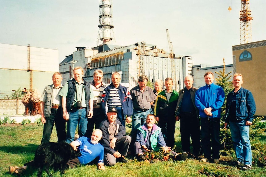 Jaan (third right) visited Chernobyl again.