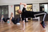 James Barry from Phly Crew teaching hip-hop to teachers in Canberra.