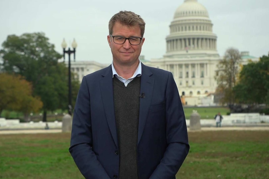 Lipson standing in front of Capitol Building.