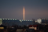 three rockets are launched into the sky from Russia's Belgorod region