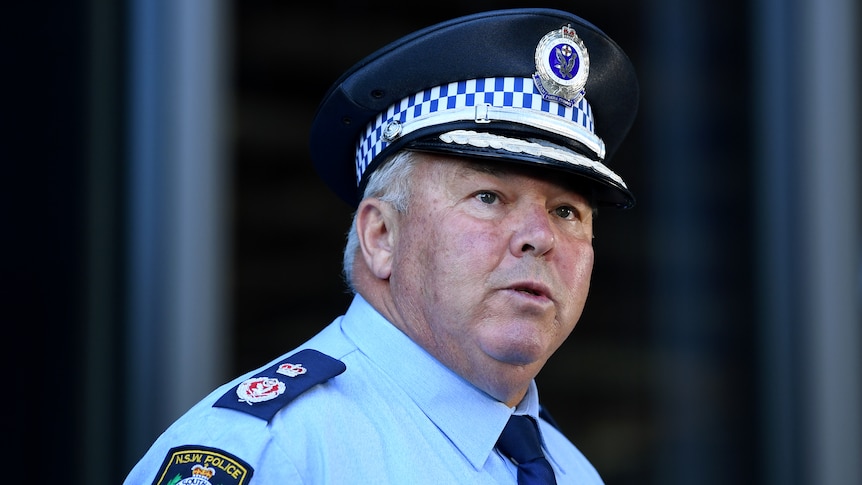 NSW Police Deputy Commissioner Gary Worboys in his police cap.
