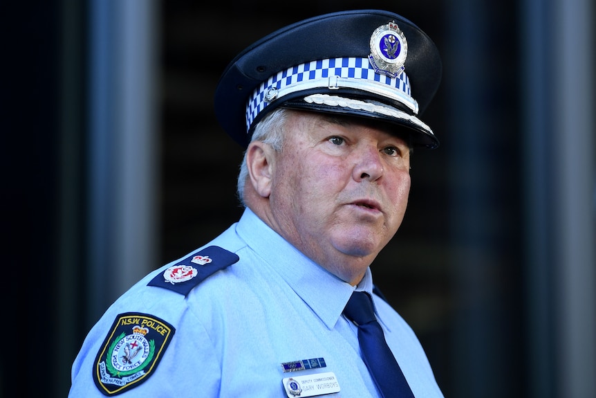 NSW Police Deputy Commissioner Gary Worboys in his police cap