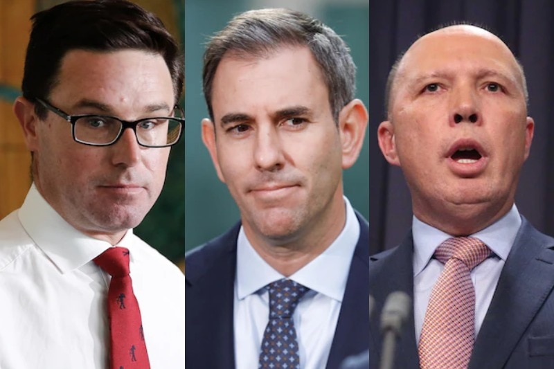 Queensland MPs David Littleproud, Jim Chalmers, Peter Dutton